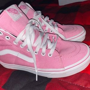 Pink high top vans
